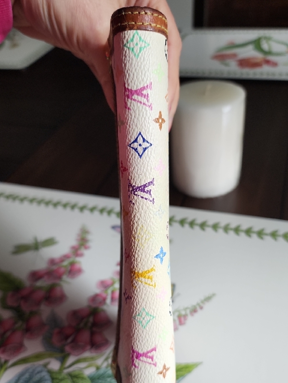 Louis Vuitton White Multicolor Monogram Wallet with Brown Trim - Picture 12 of 16
